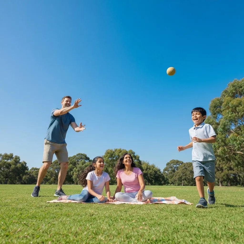An active family enjoying the outdoors, illustrating the holistic wellness benefits of chiropractic care